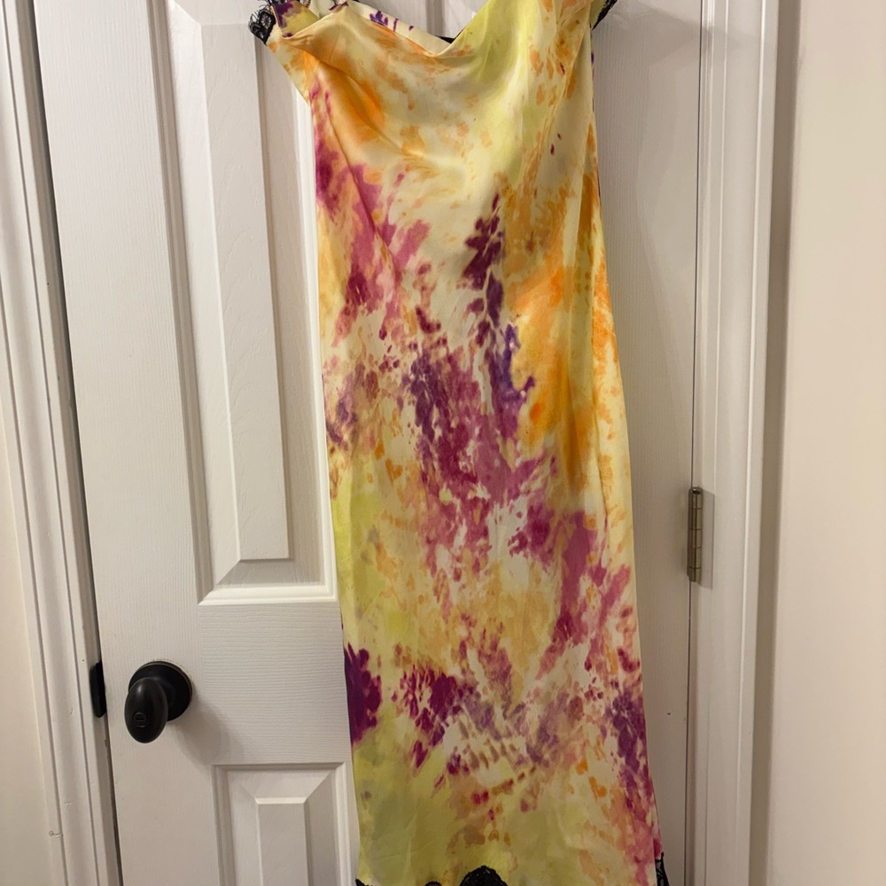 L'Academie Yellow and Orange Midi Dress - Picture 4 of 5